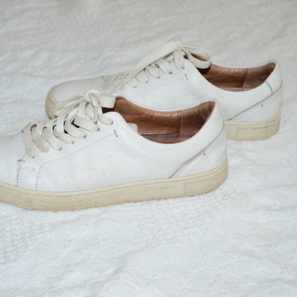 Frye White‎ Leather Casual Sneakers Size 7 M - Picture 3 of 10